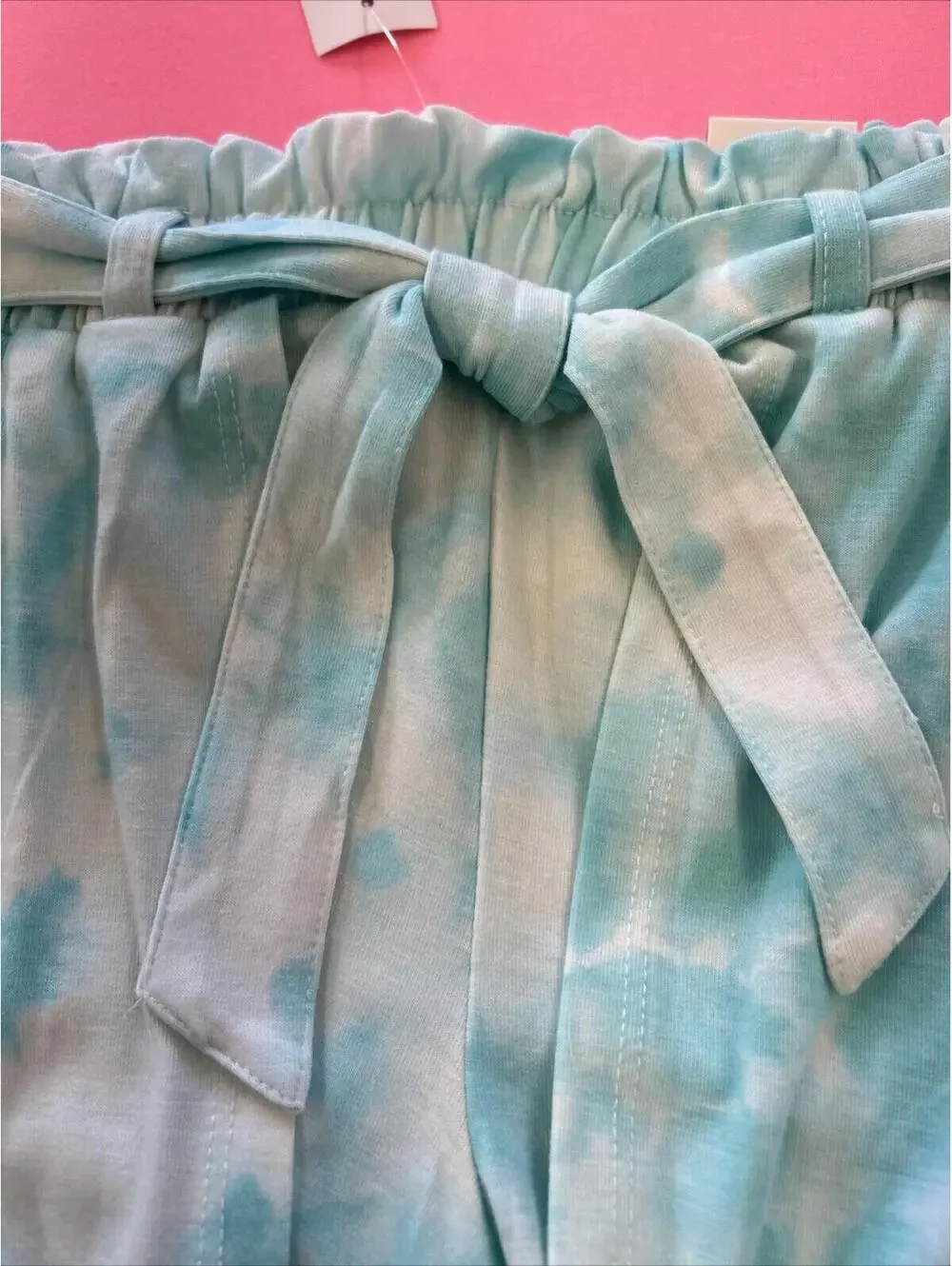 Justice Shorts/Long Skirt. Blue\White Tye-Dye.  Elastic Waist. Size Girls 8. NWT